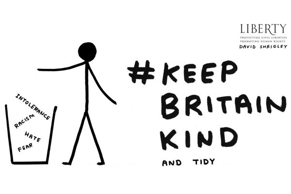 'Keep Britain Kind' Postcards by David Shrigley for Liberty. Image courtesy Liberty.