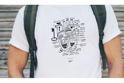 Illustration by David Shillinglaw: Beats Matter T-shirt. In collaboration with Culture Label and Mind, the mental health charity.