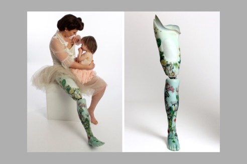 Kiera Roche wearing the Floral Porcelain Leg. Photography by Rosemary Williams. Source: The Alternative Limb Project.