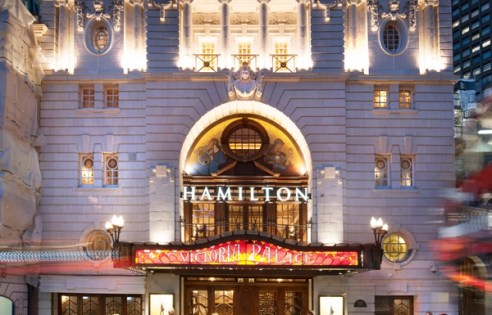 Hamilton at the Victoria Palace Theatre, London.